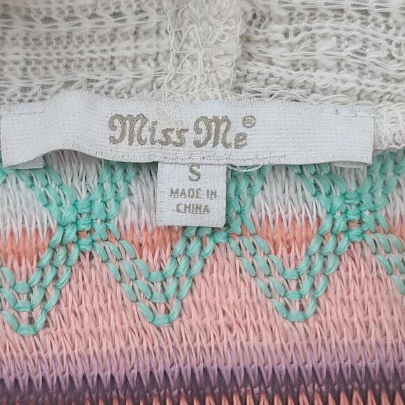 Miss Me Southwestern pattern open cardigan ladies sweater Size Small Country - Picture 7 of 8